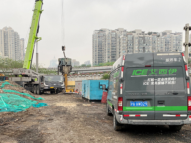 Shanghai ICE service team van is on site to provide maintenance service 