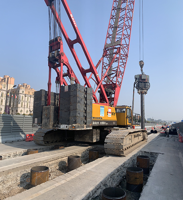 ICE, resonance free vibratory hammer, ICE 70RF, shanghai elevated highway foundations