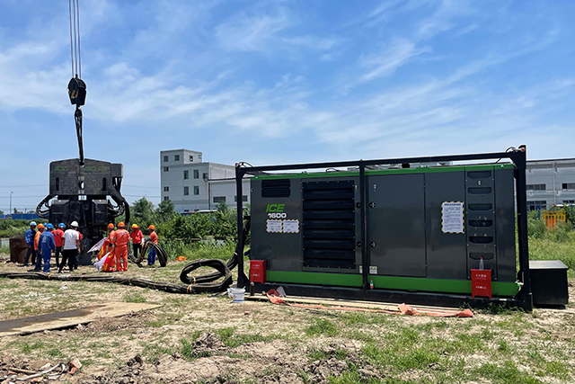 ICE 1600 hydraulic power pack at Shanghai S3 elevated highway project