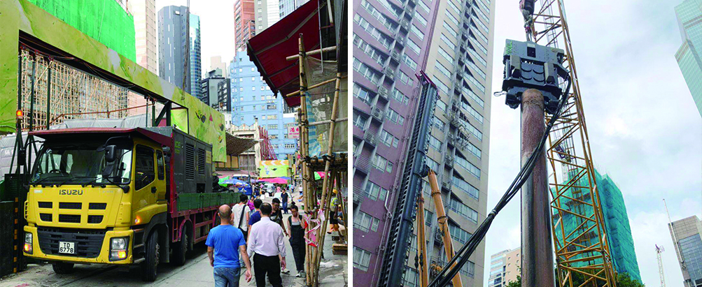 不扰民---18RF免共振打桩技术获准用于香港中环施工