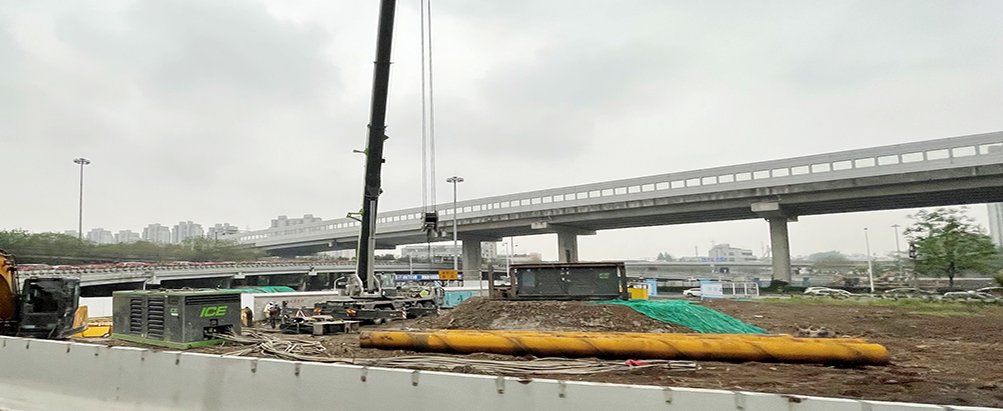 Steel foundations for Shanghai’s Longyang Road Overpass 