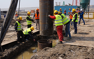 Foundations for Pudong Airport Satellite Terminal