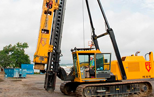 PVE impact hammer and PR-50 piling rig double efficiency