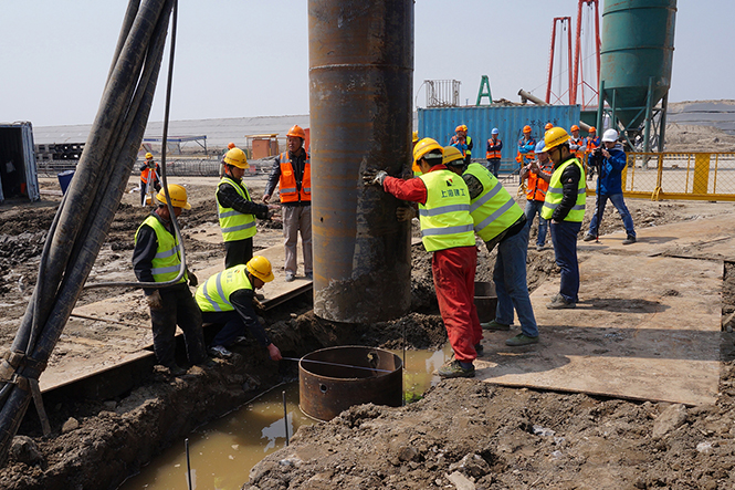 Foundations for Pudong Airport Satellite Terminal
